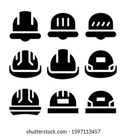 hard hat icon isolated sign symbol vector illustration - high quality black style vector icons
