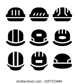 hard hat icon isolated sign symbol vector illustration - high quality black style vector icons
