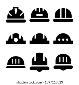 hard hat icon isolated sign symbol vector illustration - high quality black style vector icons
