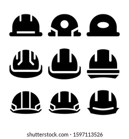 hard hat icon isolated sign symbol vector illustration - high quality black style vector icons
