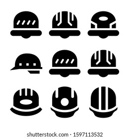 hard hat icon isolated sign symbol vector illustration - high quality black style vector icons
