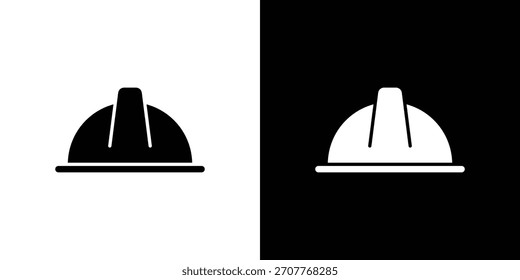 Hard hat icon line art editable stroke and solid collection for app design