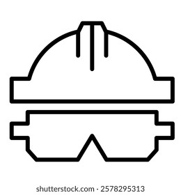 Hard Hat icon line vector illustration