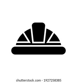 Symbol für harten Hut oder Logo einzeln auf Zeichen, Vektorgrafik - hochwertige Vektorsymbole mit schwarzem Hintergrund
