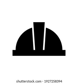 Icono de sombrero duro o logotipo símbolo de signo aislado ilustración vectorial - iconos vectoriales de estilo negro de alta calidad
