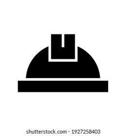 Icono de sombrero duro o logotipo símbolo de signo aislado ilustración vectorial - iconos vectoriales de estilo negro de alta calidad
