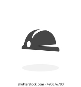 Hard hat Icon. Hard hat logo. Vector design element. Abstract emblem, design concept. Logotype element for template. Vector illustration on white background - stock vector