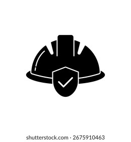 Icono de sombrero duro Esquema editable Línea de trazo Dibujo EPS