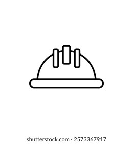 Hard hat icon Outline thin set