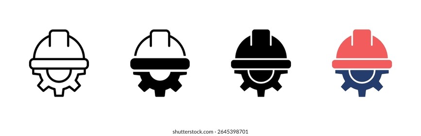 Hard Hat icon sheet multiple style collection