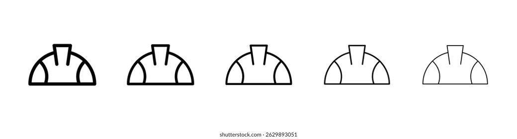 Hard hat icon Simple thin line flat symbol