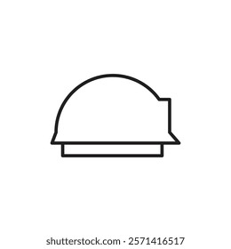 Hard hat icon Thin line vector