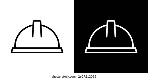 Hard hat icon in trendy line design