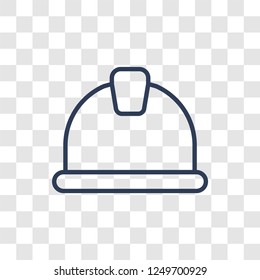 Hard hat icon. Trendy linear Hard hat logo concept on transparent background from Productivity collection