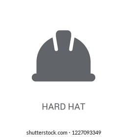 Hard hat icon. Trendy Hard hat logo concept on white background from Productivity collection. Suitable for use on web apps, mobile apps and print media.