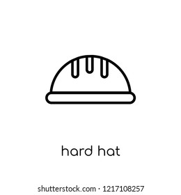 hard hat icon. Trendy modern flat linear vector hard hat icon on white background from thin line Productivity collection, outline vector illustration