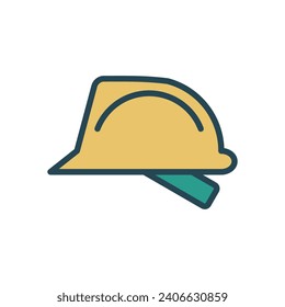 hard hat icon vector design template