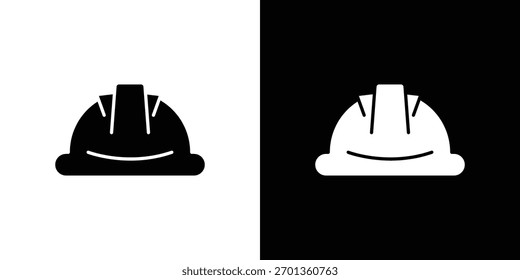 Icono de casco. Ilustración vectorial. Diseño plano.
