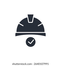 hard hat icon. vector.Editable stroke.linear style sign for use web design,logo.Symbol illustration.
