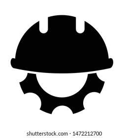 hard hat icon. working helmet icon with repair vector