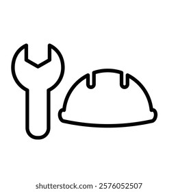 hard hat icon. working helmet hardhat icon vector Engineer repair, fix  sign