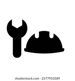 hard hat icon. working helmet hardhat icon vector Engineer repair, fix  sign