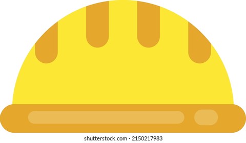 Hard hat icon. Yellow construction worker equipment