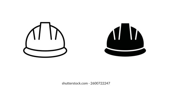 Hard hat icons set for apps and web ui designs. simple isolated graphics.