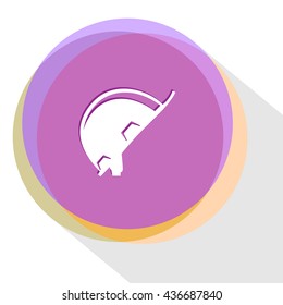 hard hat. Internet template. Vector icon.