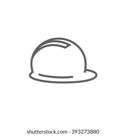 Hard Hat Line Icon.