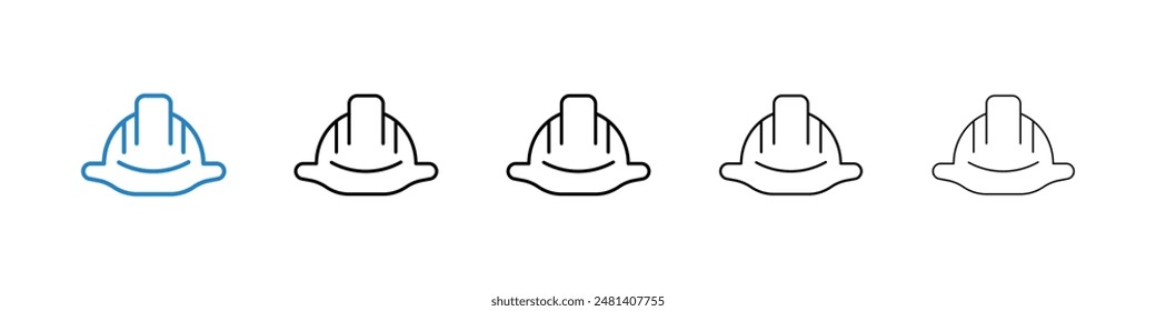 Hard hat liner icon vector set.
