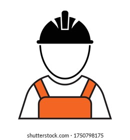 
Hombre de sombrero duro. Icono de ingeniero.