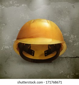 Hard hat, old style vector