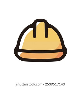 Hard hat outline icon for graphic design, apps and websites
