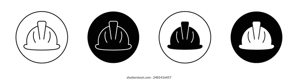 Colección de Vector de iconos con contorno de casco.