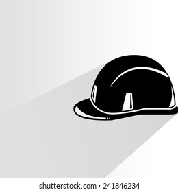 hard hat safety helmet, on white background, flat and shadow theme