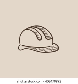 Hard hat sketch icon.