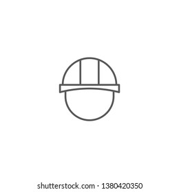 Hard hat vector icon design isolated on white