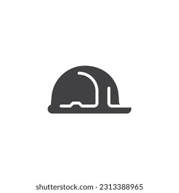 Hard hat vector icon. filled flat sign for mobile concept and web design. Safety helmet glyph icon. Symbol, logo illustration. Vector graphics