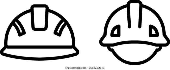 Hard Hat Vector Icon Set – Essential Safety Gear Designs