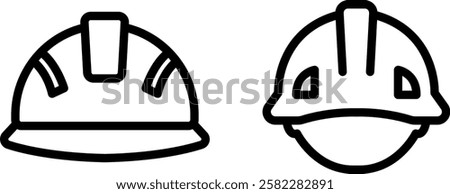 Hard Hat Vector Icon Set – Essential Safety Gear Designs