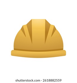 Ícone de vetor de chapéu rígido, capacete de segurança amarelo. Capacete de segurança amarelo para trabalhadores. Proteção essencial da cabeça para construção, trabalho industrial e segurança no local de trabalho.