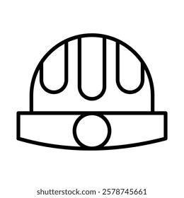 Hard Hat Vector Line Icon Design