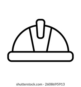 Hard Hat Vector Line Icon Design
