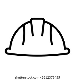 Hard Hat Vector Line Icon Design