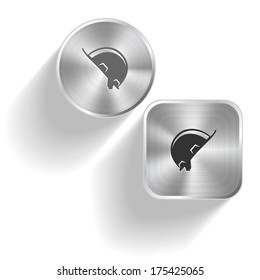 Sombrero duro. Botones de acero de conjunto de vectores