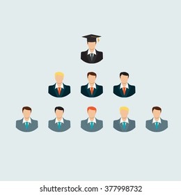 Hard and Long Way to the Doctor of Philosophy Degree PHD Vector Illustration EPS10