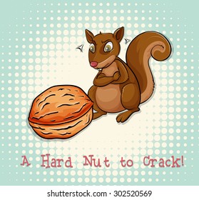 Hard nut to crack illustration