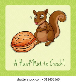 Hard nut to crack illustration