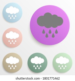 Hard Rain badge color set. Simple glyph, flat vector of web icons for ui and ux, website or mobile application